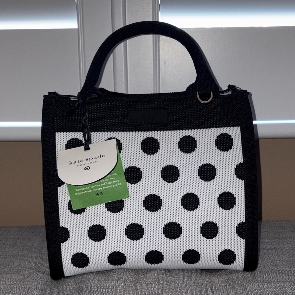 Kate Spade Black and White Polka Dot Crossbody Bag